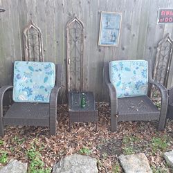 Wicker living room set