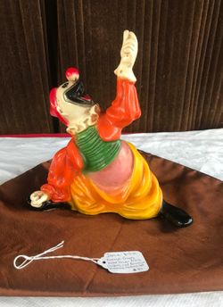 Vintage creepy clown decor