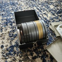 8 MM Film Reels With Case