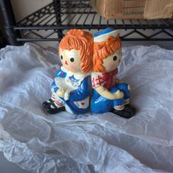 VINTAGE Raggedy Ann & Andy Book Ends