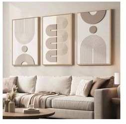 3D Textured Framed Abstract Wall Art