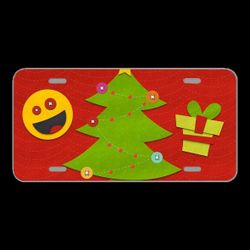 License Plate Novelty Car Front Christmas Fun Symbol Ornament