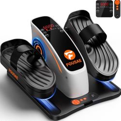 New Other Fousae Under Desk Electric Leg Elliptical Machine With 15 Adjustable Speeds, LED Touch Monitor Screen & Remote, White
