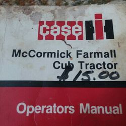 Case Farmall Operators Manual Cub