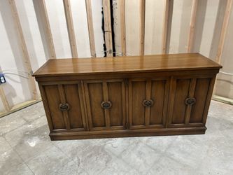 Vintage Pecan Credenza