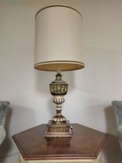 Vintage  Ross & Seeley Plaster and Ceramic Lamp