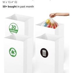 Moryimi 4 Pack Portable Disposable Trash Cans for Parties, 30 Gallon Extra Large Trash Cans for Parties and Events, Disposable Garbage Can for Party (