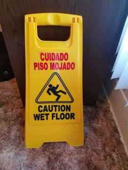 Wet floor sign