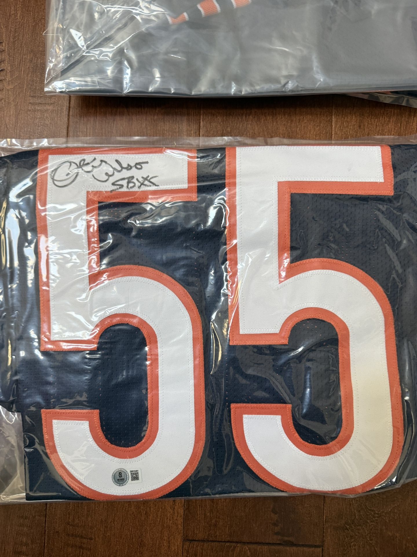 Otis Wilson signed custom blue jersey SBXX inscription Beckett Witnessed