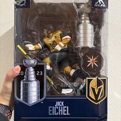 Jack Eichel NHL Stanley Cup Vegas Golden Knights McFarlane Sports Figure In Hand