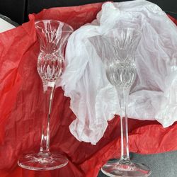 Glass Crystal Candle Holders