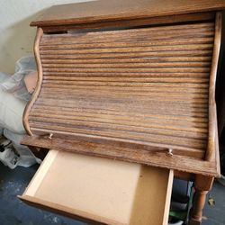 Small, antique roll top desk