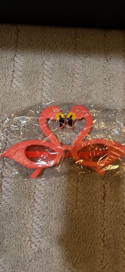 Pink Flamingo Novelty Glasses