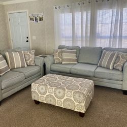Light blue/Grey Couch Set
