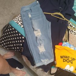 Brand New Women's Distressed Capri Pants