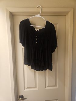Rewind black blouse size XL