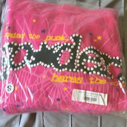 Sp5der Hoodie Pink With The Logo Sp*der