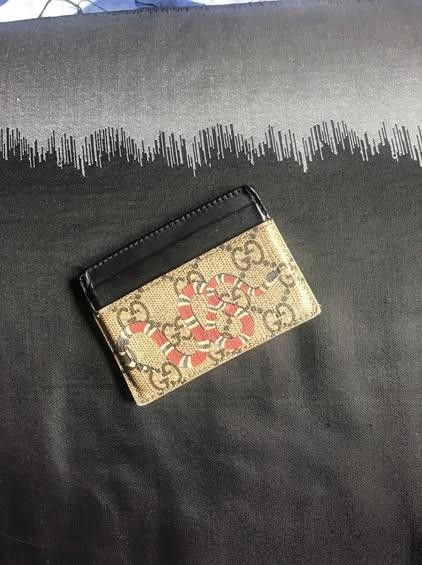 Gucci GG Supreme Snake-Print Wallet