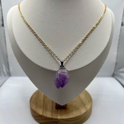 Amethyst Gold Chain Necklace