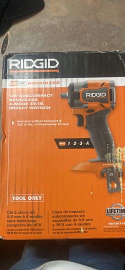 RIDGID 18V SubCompact Brushless impact wrench 3/8 inch