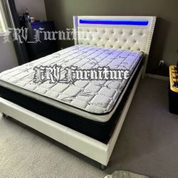 New Queen Bed Frame With Matress 