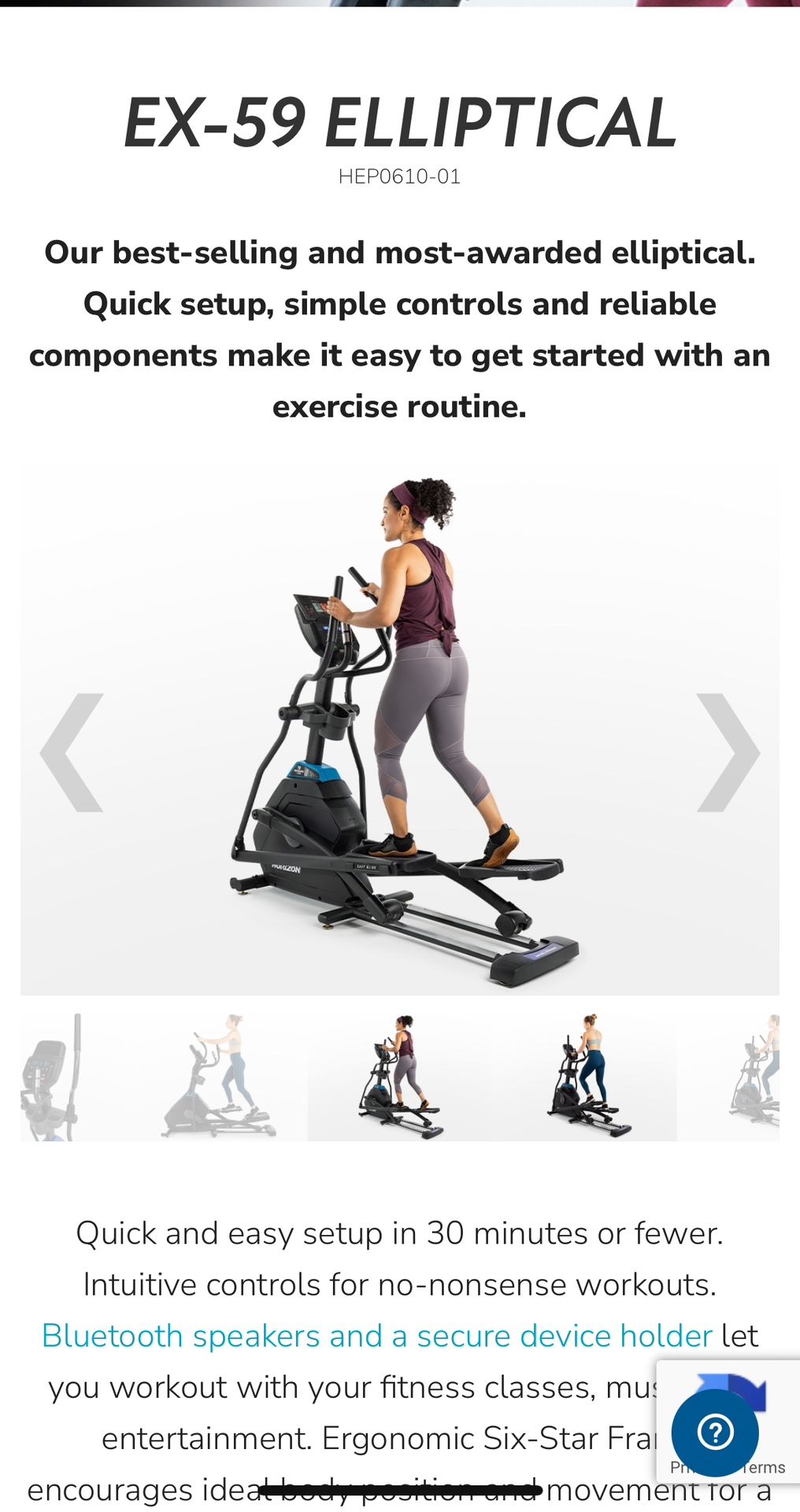 Gently used Horizon Fitness EX-59 ELLIPTICAL