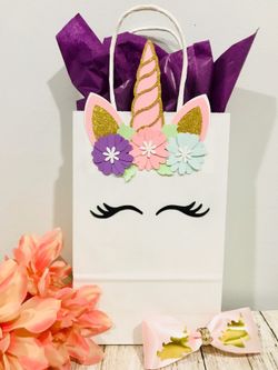 Unicorn party gift bags - party favors