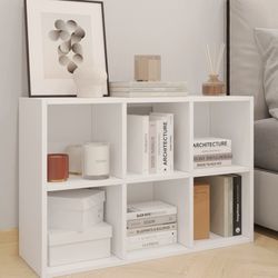 JY Furniture 6-Cube Bookcase Organizer, Cube Storage Organizer for Toys, Books, Decor White