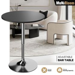FREE 🎁 with purchase- NEW black adjustable bar table round