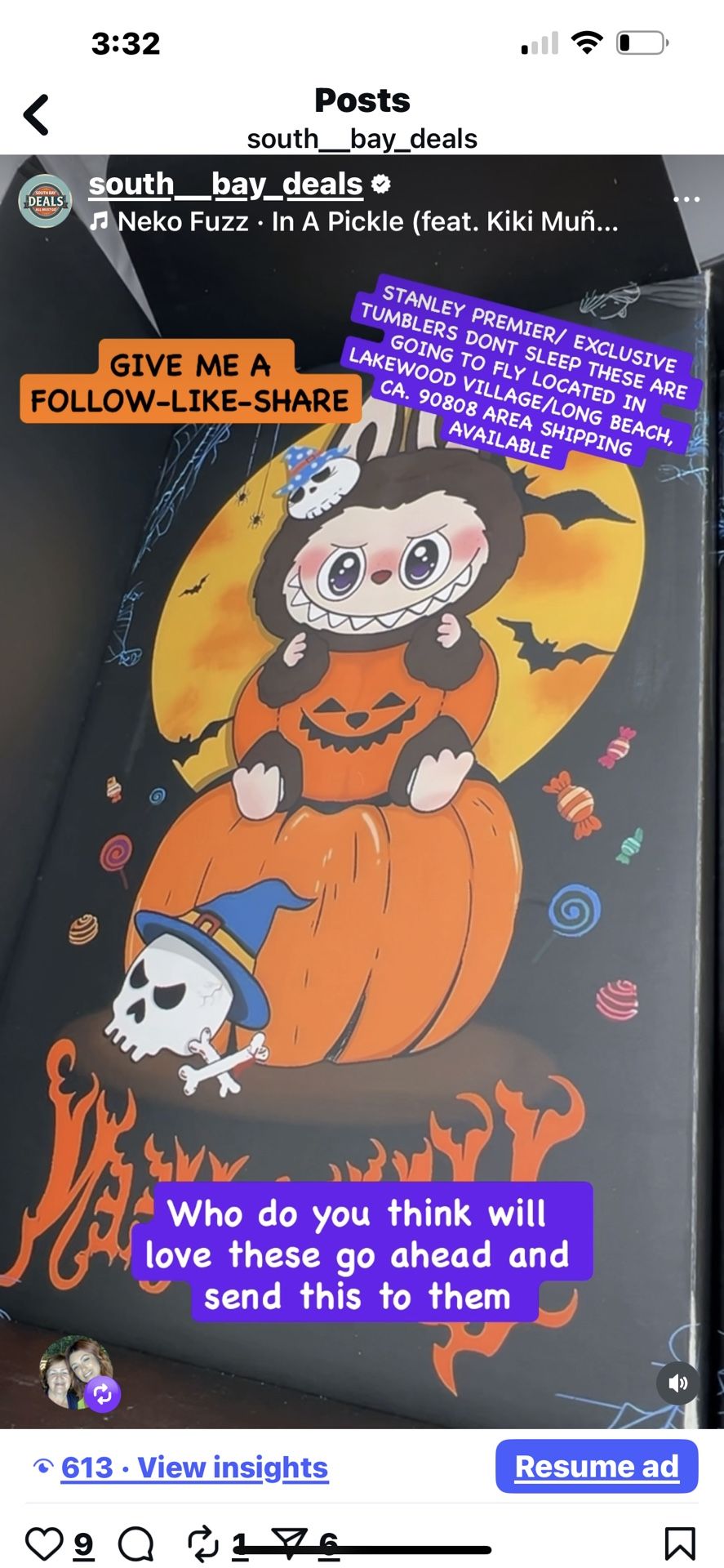 Labubu Stanley Tumblers Halloween Edition 