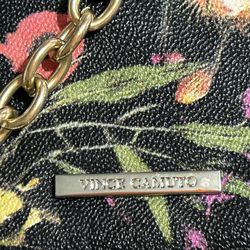Vince Camuto CAMI Black Floral Print Leather Crossbody (Like New)