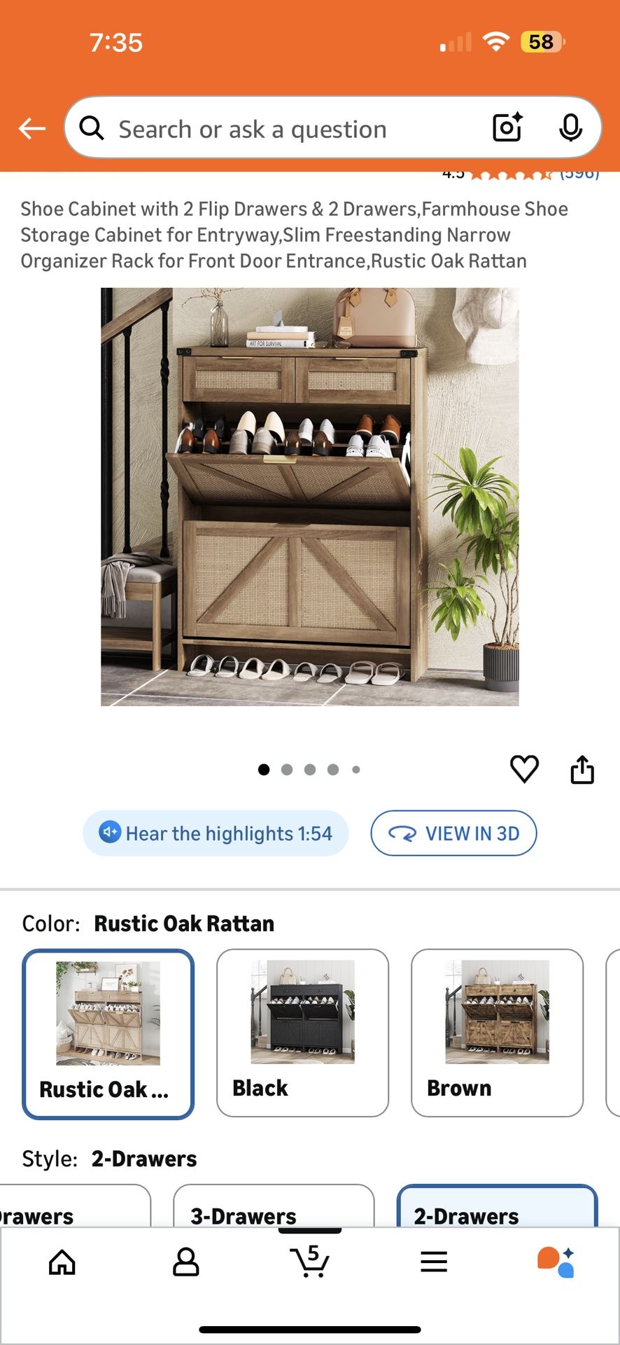 Shoe Storage Cabinet