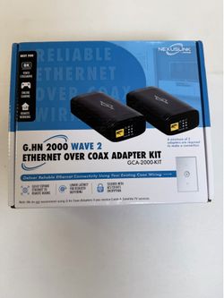 NexusLink https://offerup.com/redirect/?o=Ry5obg== 2000 Wave 2 Ethernet Over Coax Adapter Kit (GCA-2000-KIT) 2-Pack