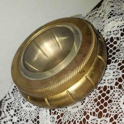 VINTAGE STAMPED GOLD PLATED ITALIAN GENUINE SWAROVSKI CRYSTAL TRINKET KNICKKNACK ITALY JEWELRY BOX CASKET STORAGE CONTAINER