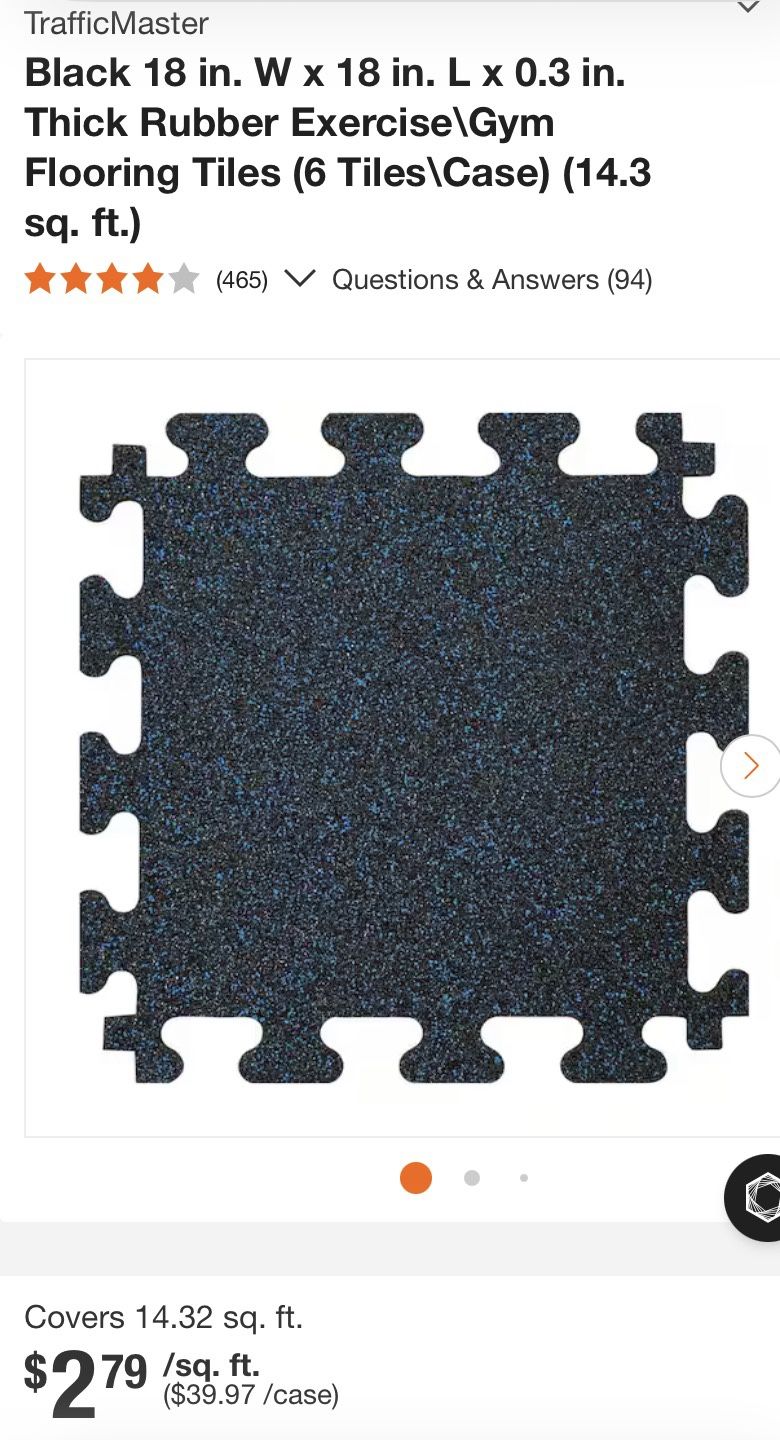 Traffic master Gym Floor Tiles