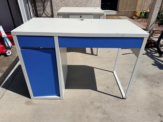 IKEA MICKE Desk White & Blue $40
