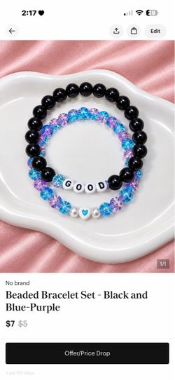 Beaded Bracelet Set of Two