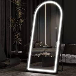 71 x 32 Led Arch Mirror with Stand