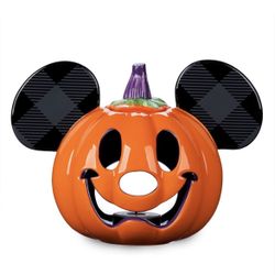 Disney Mickey Mouse Pumpkin CERAMIC Votive Candle Holder NEW