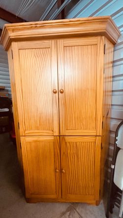 Corner storage cabinet with computer slide out