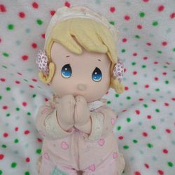 Precious Moments Prayer Pal Doll Girl Pink PJ'S