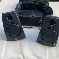 Pair Of Logitech Computer Speakers