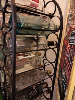Empty glass bottles
