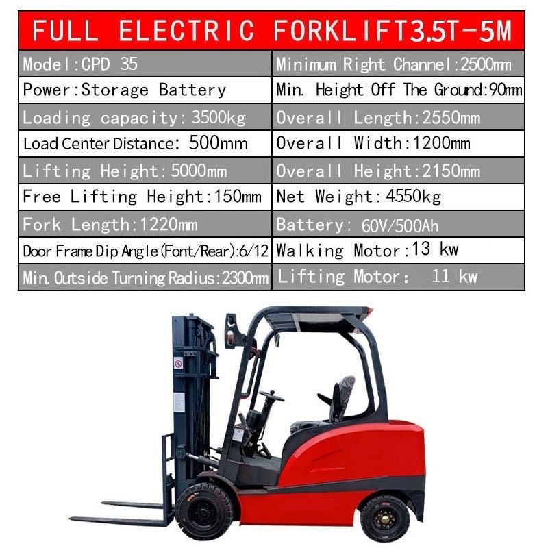 Full Electric Forklift 3.5T,