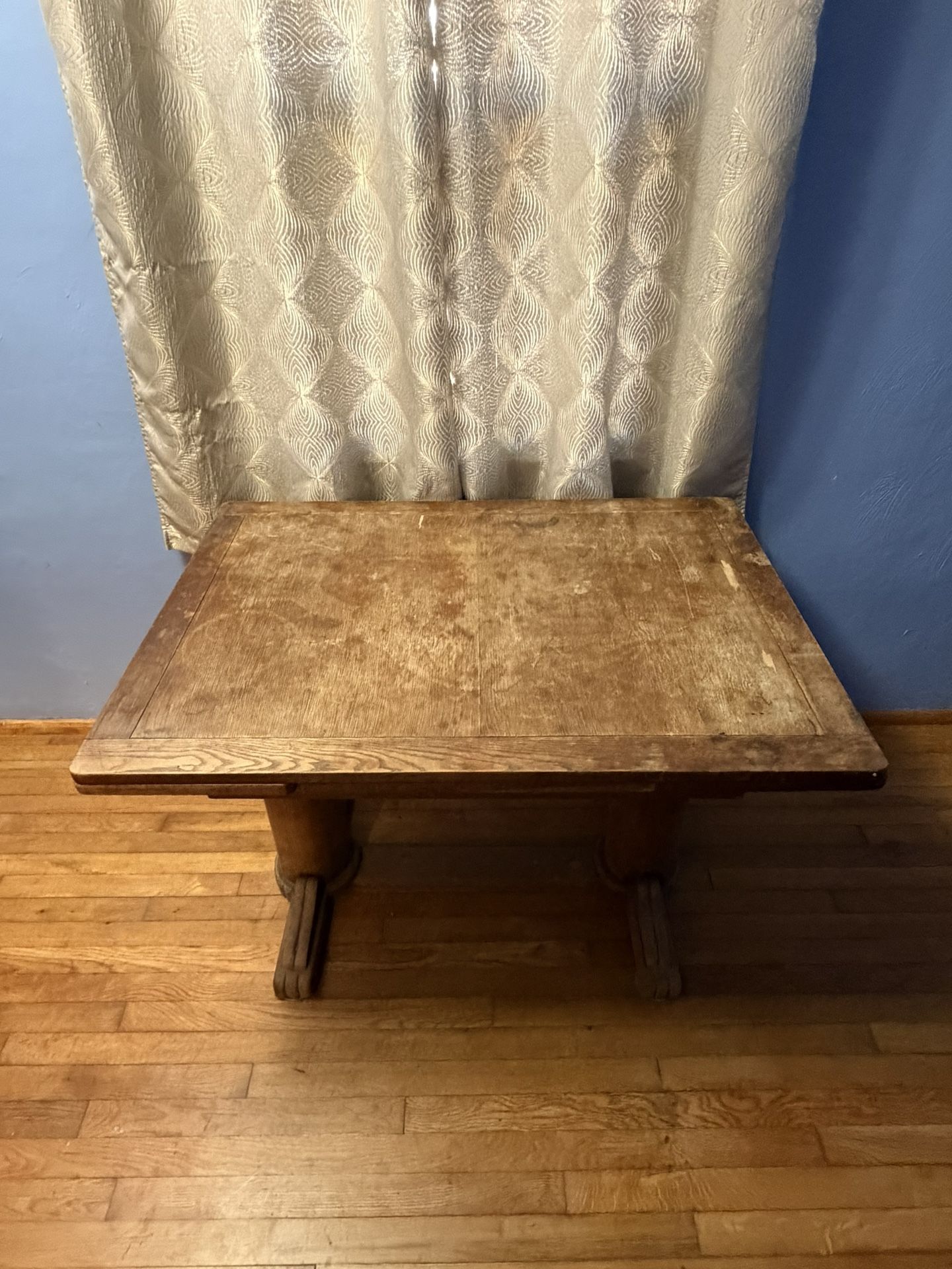 Antique Oak Library Table