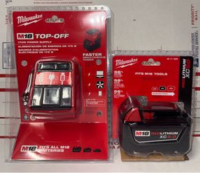 Milwaukee M18 TOP-OFF 175watt Power Supply w/5.0xc Battery.