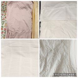 King size beddings - pillow cases, fitted sheet, blanket, duvet cover