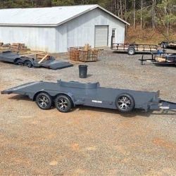 New 7x20 7k Premium Deluxe Car Hauler Trailers With Mag Wheels