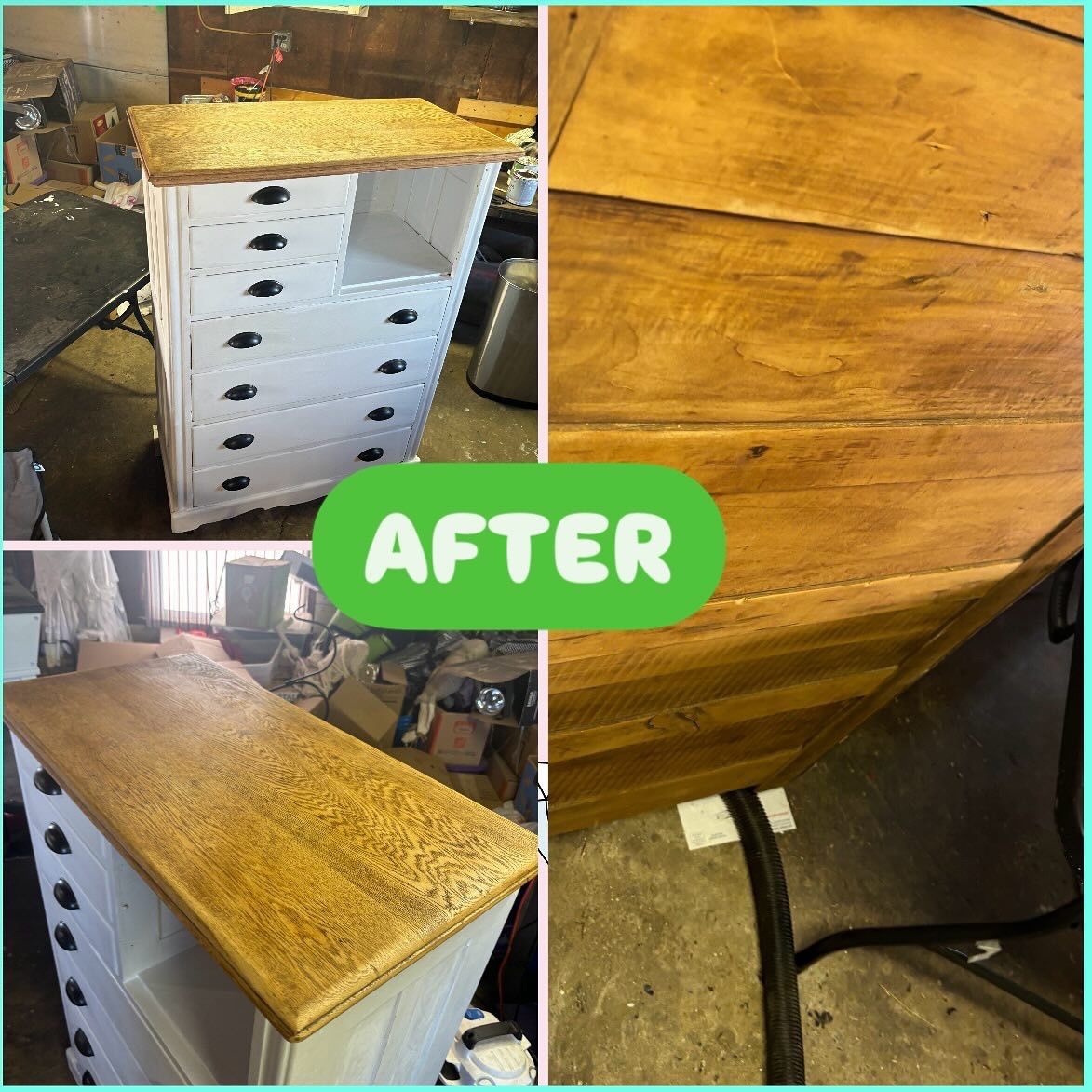 Hand Built Rustic White Dresser