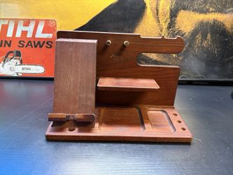 TYBELCO Wood Phone Docking Station Nightstand Valet Watch Key Organizer
